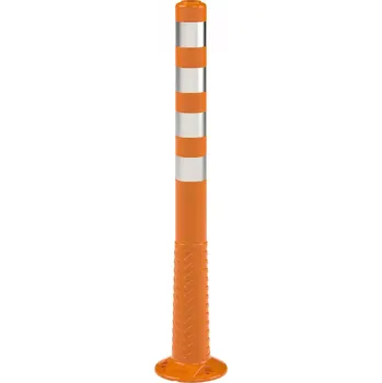 Plotový sloupek Oranžový plastový (PE) reflexní flexibilní sloupek FLOMA BD46 - 8 x 100 cm