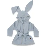 Baby Nellys Dětský mušelínový župan s oušky Bunny - jeans Velikost koj. oblečení: 80-98 (9-36m)