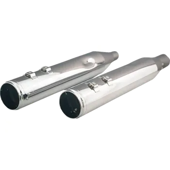 Výfuk pro motocykl Koncovky výfuku KHROME WERKS 4,5" HP PLUS SLIP-ON MUFFLERS pro HARLEY DAVIDSON FLT/ FLHT/ FLHR/ FLHX/ FLTR rok 1999-2016 viz popis, barva chromová/chromové zakončení