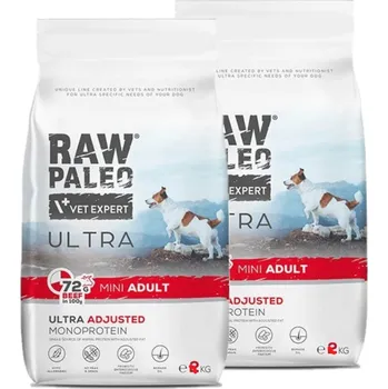 Krmivo pro psa Vetexpert Raw Paleo Ultra Beef Adult Mini 2x8kg