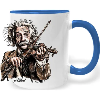 Hrnek - Albert a housle Barva: Modrá
