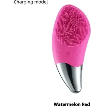 Přípravek na čištění pleti a oči Čisticí kartáček na pleť elektrický | pleťová pomůcka - Nabít červenou