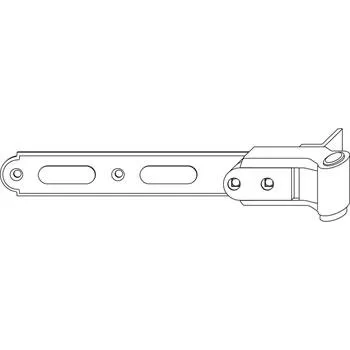 Okno MACO RUSTICO dlouhý závěs BLR lícovaný, plochý, nastavitelný, 250mm,černý(57099)