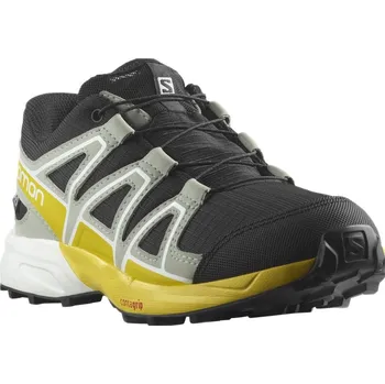 Dívčí obuv Salomon Speedcross Cswp Jr L41628500 - Black/Wrought Iron/Lemon 37