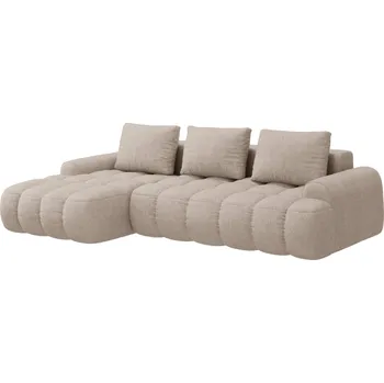 Pohovka Cosmopolitan Design Pískově hnědá rozkládací pohovka Linz 275 cm, levá