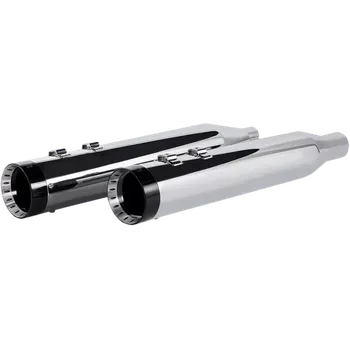 Výfuk pro motocykl Koncovky výfuku KHROME WERKS 4,5" HP PLUS SLIP-ON MUFFLERS pro HARLEY DAVIDSON FLHT/ FLHTK/ FLHX/ FLHR/ FLTRX/ FLTRU/ FLTRK rok 2017-2024 viz popis, barva chromová/černé turbine tip zakončení