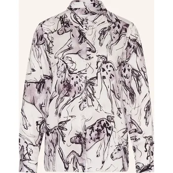 Milano Italy Dámská Košilová Halenka, bílá / světle šedá /...