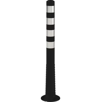 Plotový sloupek Černý plastový (PE) reflexní flexibilní sloupek FLOMA BD46 - 8 x 100 cm