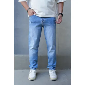 Pánské džíny 2Y Premium Světle Modré Straight Džíny Sky Wash Velikost: 30