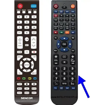 Sencor SLE3220TC náhradní dálkový ovladač