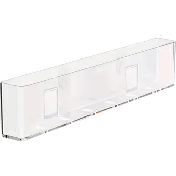 Úložný box Nástěnný průhledný organizér na knihy 25 x 15 x 10 cm Nalepovací bez vrtání PET držák na zeď Úložná police pro knihy a časopisy