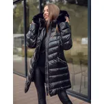 Černá dámská prodloužená prošívaná zimní bunda s kapucí kabát Bolf 5M3162 - L