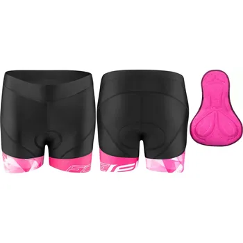 cyklistické kraťasy FORCE Dámské kraťasy Force Mini do pasu s vložkou, černo-růžové velikost XS