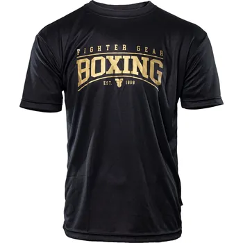 Tréninkové triko Fighter BOXING - černá, FTSH-02BLBX L
