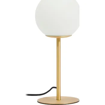 Lampička Kave Home Zlatá kovová stolní lapa Brisia