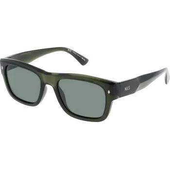 Sluneční brýle HIS 68118 zelená lesk, čočka zelená polarizovaná 2