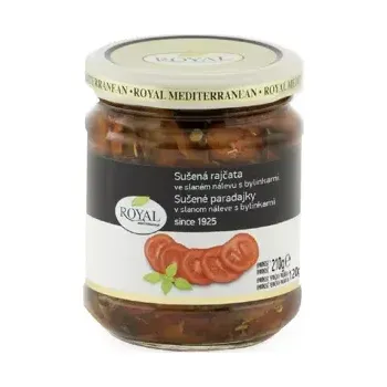 konzervovaná ryba Sušená rajčata ve slaném nálevu s bylinkami 215 g
