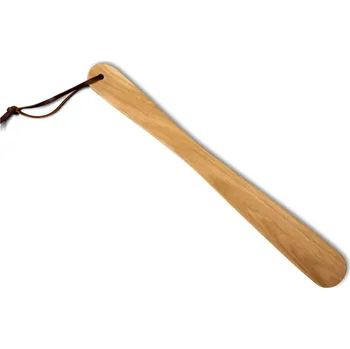 Botník MAWA dřevěná lžíce na boty, s koženou šňůrkou, 40 cm, přírodní buk