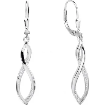Náušnice GRACE Silver Jewellery Stříbrné visací náušnice se zirkony Silvanni - stříbro 925/1000 E-1497-MHT-3396/326 Stříbrná