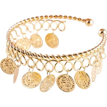 Karnevalový doplněk Kovový arabský náramek břišní tanečnice