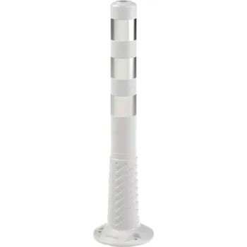 Plotový sloupek Bílý plastový (PE) reflexní flexibilní sloupek FLOMA BD46 - 8 x 75 cm