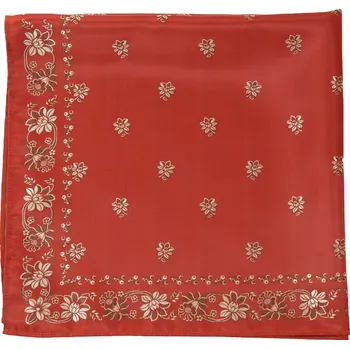 Šátek HEDVA ČESKÝ BROKÁT Šátek Ondrin VSh 76x76 NOCENKA rezavá