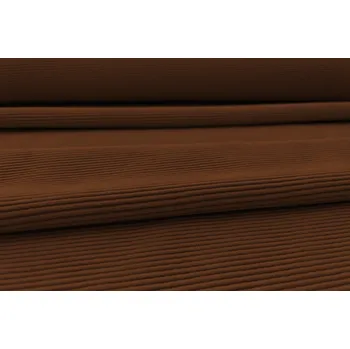 Úplet HNĚDÝ NUGÁT plasticky žebrovaný (ottoman)