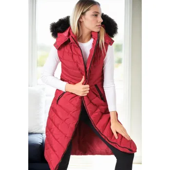 Pánská vesta Z9752 DEWBERRY WOMEN'S VEST-BURGUNDY dewberry černá | tmavě červená 3451958