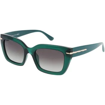 Sluneční brýle HIS 68104 zelená lesk, čočka zelená gradál polarizovaná 3