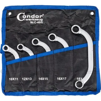 Klíč Triumf 100-00586 (Condor C-40/5) - Sada klíčů očkových C profil (banánových) 5-dílů 10-19mm