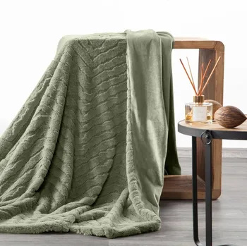 deka CHLUPATÁ DEKA KATE 150X200 CM OLIVOVÁ