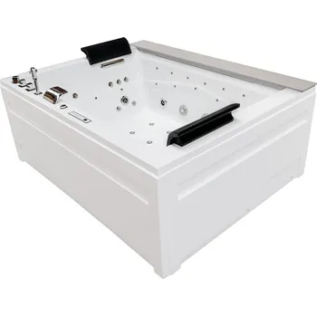 Vana BPS-koupelny Hydromasážní vana HYD-KA914WH 190x150 BÍLÁ s ohřevem vody