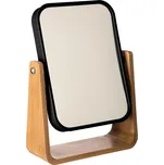 Stolní zrcadlo Natureo, černá/s dřevěnými prvky