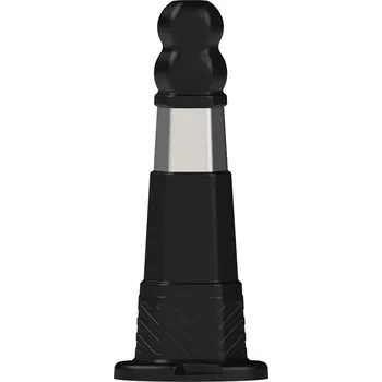Dopravní zařízení Černý plastový (PE) reflexní dopravní sloupek FLOMA BD41 - 10 x 60 cm