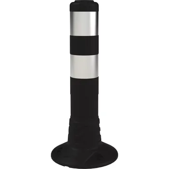 Plotový sloupek Černý plastový (PE) reflexní flexibilní sloupek FLOMA BD46 - 8 x 45 cm