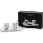 Seletti, Šálky na espresso Estetico Quotidiano se lžičkami a podnosem 2 ks - Formadore