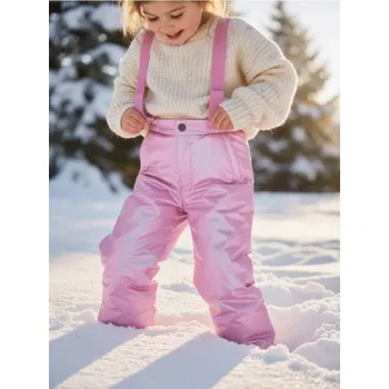 Dívčí kalhoty Sinsay - Zateplené zimní kalhoty - pastelová růžová - 872DX-03X - 872DX-03X-98