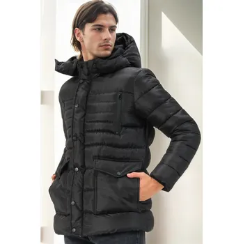 Pánská casual bunda M9657 DEWBERRY MEN'S JACKET-BLACK dewberry černá 3451929