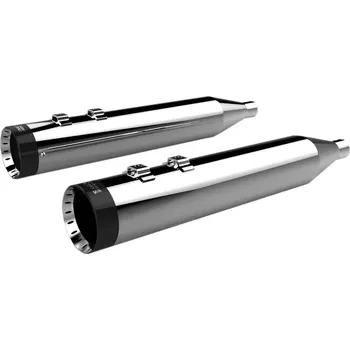 Výfuk pro motocykl Koncovky výfuku KHROME WERKS 4,5" HP PLUS SLIP-ON MUFFLERS pro HARLEY DAVIDSON FLRT/ FLHTCUTG rok 2017-2024 viz popis, barva chromová/černé turbine billet zakončení