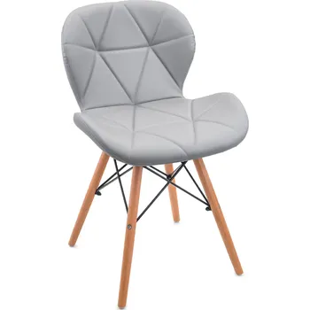 Jídelní židle Bestent Jídelní židle kožená Light Grey