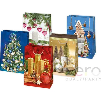 Dárková taška Taška papírová dárková 34,5x48x13 cm - vánoční (mix 6)