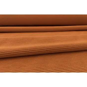 Úplet ZRZAVĚ ORANŽOVÝ plasticky žebrovaný (ottoman)