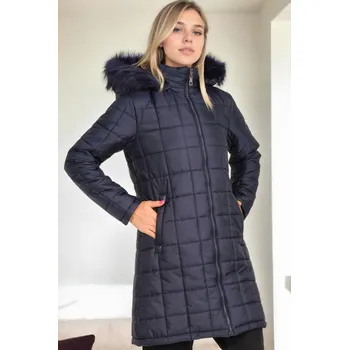 Z9653 DEWBERRY WOMEN'S COAT-NAVY BLUE dewberry modrá 3451944