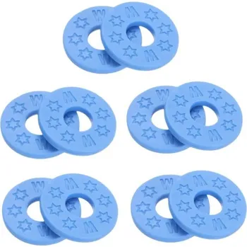 Hudebniny 10 ks Protiskluzové gumové zámky na kytarový popruh Bezpečné uchycení popruhu proti sklouznutí Kytarové příslušenství pro elektrické i akustické kytary modrá