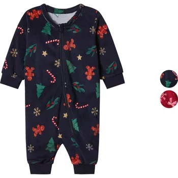 Dětský overall lupilu® Dětský vánoční velurový overal na spaní