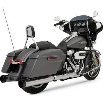Výfuk pro motocykl Koncovky výfuku KHROME WERKS 4,5" HP PLUS SLIP-ON MUFFLERS pro HARLEY DAVIDSON FLHT/ FLHTK/ FLHX/ FLHR/ FLTRX/ FLTRU/ FLTRK rok 2017-2024 viz popis, barva chromová/černé klassic zakončení