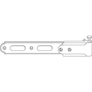 MACO RUSTICO dlouhý závěs MV přímý, 340mm, černý (14052)