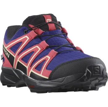 Dětská běžecká obuv Salomon Speedcross Cswp J L47123500 - clematis blue/black/virtual pink 39