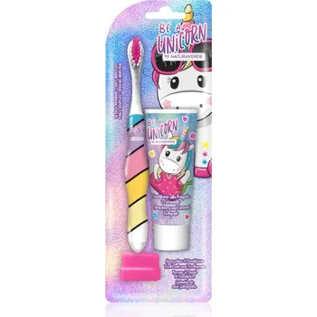 zubní pasta Be a Unicorn Oral Care Set zubní kartáček 1 ks + zubní pasta 25 ml