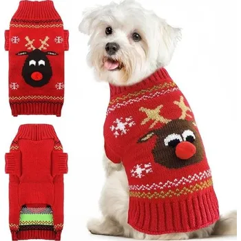 Psí svetr Vánoce Vánoce Pet Kočka Psí svetr Pletený Psí svetr Vánoční Vánoční svetr Psí vánoční